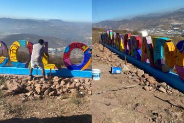 ¡Ahora sí va en serio! Reinstalan letras en el Cerro Colorado de...