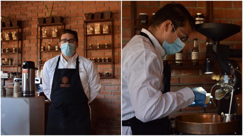 Jorge Escobar encargado de Coffe Shop en Maglen Resort/ Foto de Laura Rivera